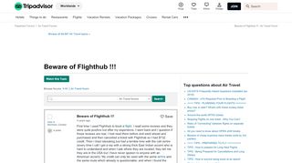 
                            6. Beware of Flighthub !!! - Air Travel Forum - TripAdvisor