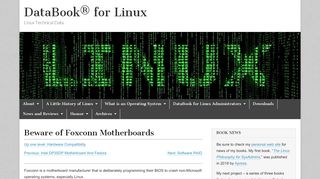 
                            9. Beware of Foxconn Motherboards – DataBook® for Linux