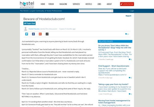 
                            5. Beware of Hostelsclub.com! | Hostel Management Discussion