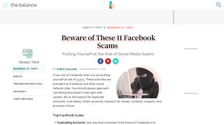 
                            5. Beware of These Facebook Scams - The Balance