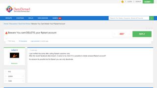 
                            11. Beware You cant DELETE your flipkart account | DesiDime