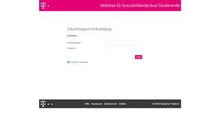 
                            2. Bewerber-Login - Telekom