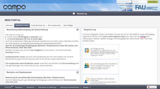 
                            2. Bewerber - Mein persönliches Portal auf campo.fau.de