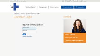 
                            10. Bewerbermanagement ⇒ Loggen Sie sich jetzt ein - Kindernothilfe