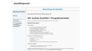 
                            2. Bewerbung als Zusteller - Verlagskunde.de