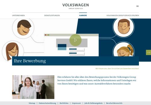 
                            5. Bewerbung bei Volkswagen Group Services GmbH. Onlinebewerbung ...