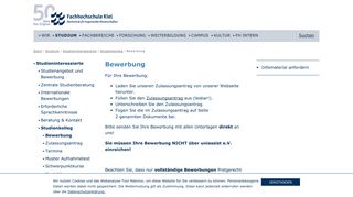 
                            5. Bewerbung | Fachhochschule Kiel - FH Kiel