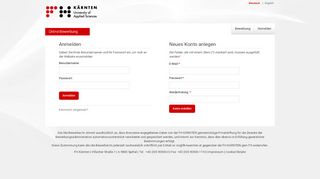 
                            2. Bewerbung - FH-Kärnten