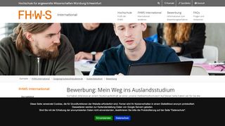 
                            5. Bewerbung - FHWS International - Hochschule für angewandte ...