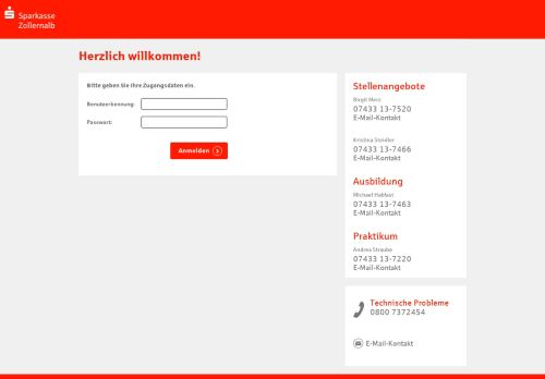 
                            9. Bewerbung fortsetzen - Sparkasse Zollernalb Onlinebewerbung