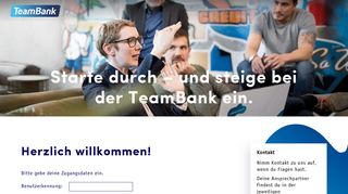 
                            4. Bewerbung fortsetzen - TeamBank AG Onlinebewerbung