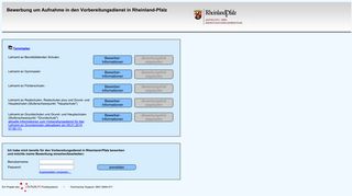 
                            2. Bewerbung für den Vorbereitungsdienst in Rheinland-Pfalz - eSchule24