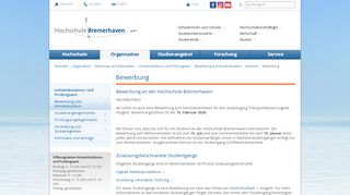 
                            5. Bewerbung: Hochschule Bremerhaven
