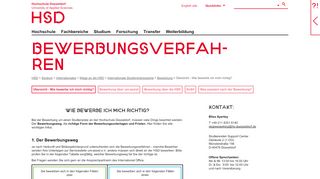 
                            2. Bewerbung - Hochschule Düsseldorf