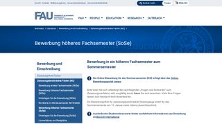 
                            11. Bewerbung höheres Fachsemester (SoSe) › Friedrich-Alexander ...