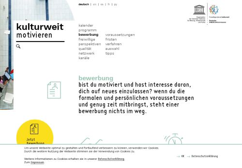 
                            2. Bewerbung - Kulturweit