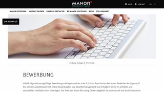 
                            2. Bewerbung - Manor Jobs