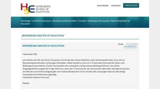 
                            10. Bewerbung Master of Education | OnlineBeratungLehramt@HSE