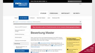 
                            4. Bewerbung Master - RWTH AACHEN UNIVERSITY - Deutsch