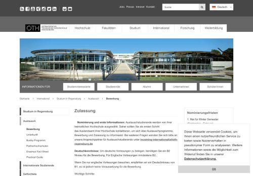 
                            6. Bewerbung - Ostbayerische Technische Hochschule Regensburg