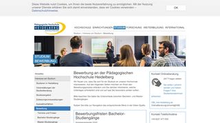 
                            1. Bewerbung - Pädagogische Hochschule Heidelberg