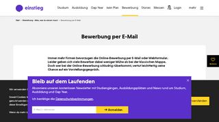 
                            10. Bewerbung per E-Mail - Einstieg