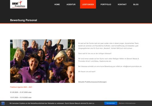 
                            2. Bewerbung Personal – EVENT Promotions