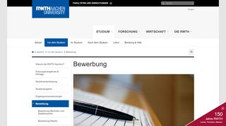 
                            1. Bewerbung - RWTH AACHEN UNIVERSITY - Deutsch