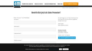 
                            6. Bewerbung Sales Promoter - 4Motions GmbH