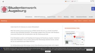 
                            2. Bewerbung | Studentenwerk Augsburg