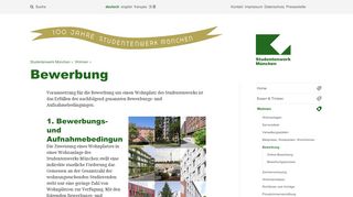 
                            9. Bewerbung | Studentenwerk München