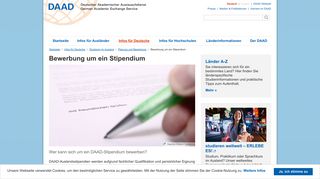 
                            2. Bewerbung um ein Stipendium - DAAD - Deutscher Akademischer ...