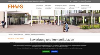 
                            3. Bewerbung und Immatrikulation :: Hochschule für angewandte ...