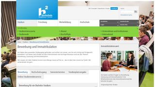 
                            1. Bewerbung und Immatrikulation - Hochschule Magdeburg-Stendal