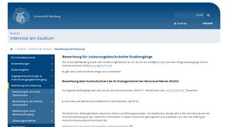 
                            5. Bewerbung und Zulassung - Otto-Friedrich-Universität Bamberg