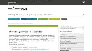 
                            11. Bewerbung während eines Dienstes - Universität Münster