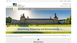 
                            1. Bewerbung & Zulassung — Universität Bonn