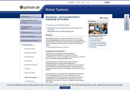 
                            13. Bewerbungs- und Auswahlverfahren Ausbildung ... - Polizei Sachsen