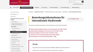 
                            4. Bewerbungsinformationen - Universität Osnabrück