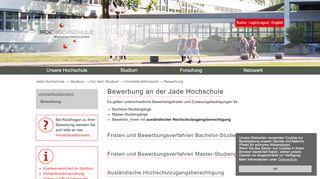 
                            6. Bewerbungsphase - Jade Hochschule