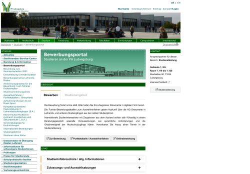
                            4. Bewerbungsportal - Pädagogische Hochschule ... - PH Ludwigsburg