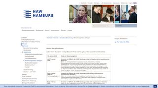 
                            3. Bewerbungsstatus abfragen: HAW Hamburg