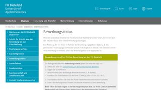 
                            13. Bewerbungsstatus | FH Bielefeld