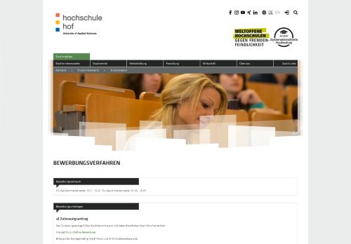 
                            2. Bewerbungsverfahren - Hochschule Hof