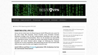 
                            11. Bewertung AstrillVPN 2018: Der ausführliche Test des Providers