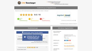 
                            10. Bewertung Dagobertinvest | Alle Kundenbewertungen für ...