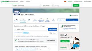 
                            13. Bewertungen für Bare International Mystery Shopper | Glassdoor.de