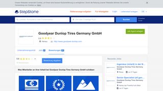 
                            9. Bewertungen für Goodyear Dunlop Tires Germany GmbH | StepStone
