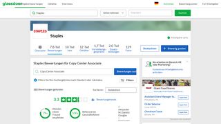 
                            8. Bewertungen für Staples Copy Center Associate | Glassdoor.de