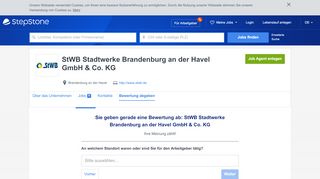 
                            9. Bewertungen für StWB Stadtwerke Brandenburg an der Havel GmbH ...